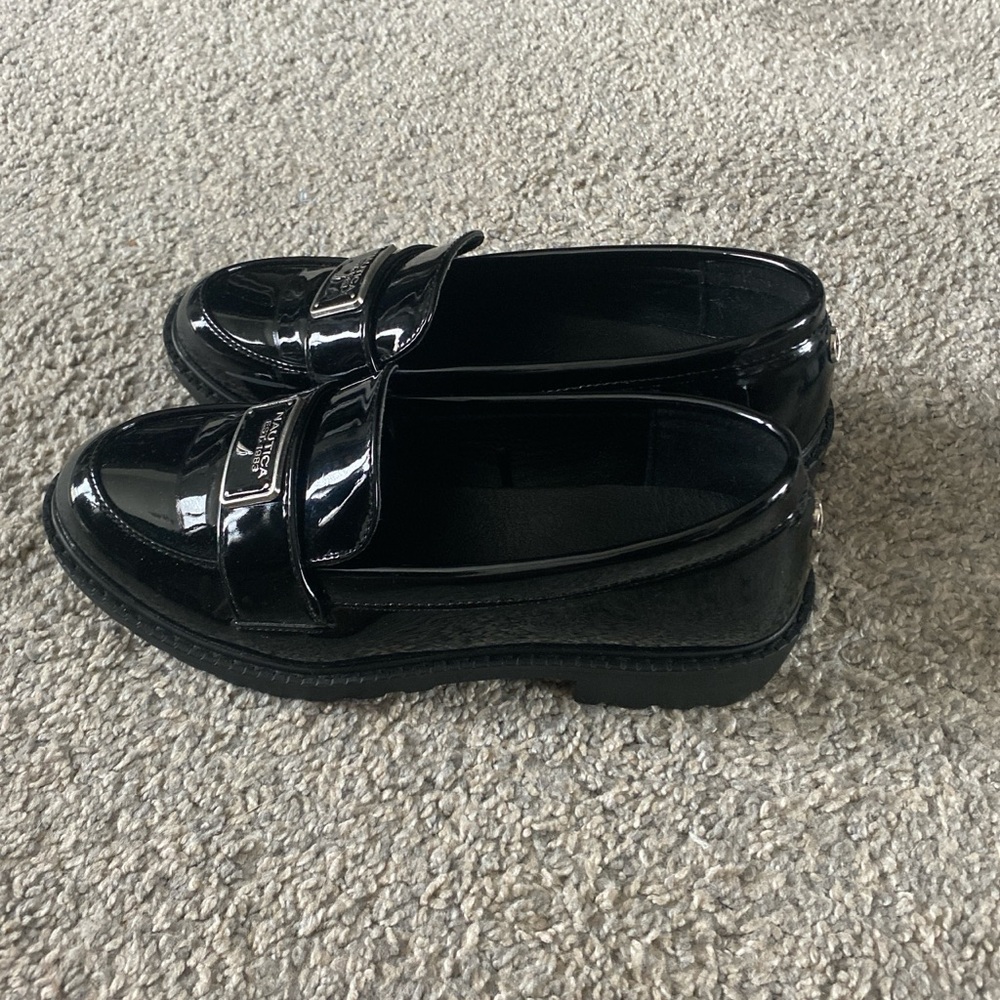 Shiny Black Loafers